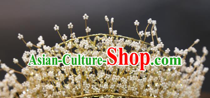 Top Grade Handmade Wedding Beads Royal Crown Europe Princess Hair Accessories Hair Clasp Top Grade Handmade Wedding Beads Royal Crown Europe Princess Hair Accessories Hair Clasp