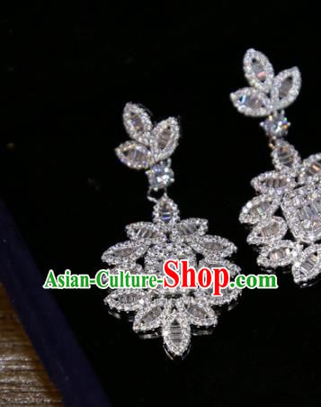 Top Grade Handmade Wedding Zircon Earrings Europe Princess Jewelry Ear Accessories Top Grade Handmade Wedding Zircon Earrings Europe Princess Jewelry Ear Accessories