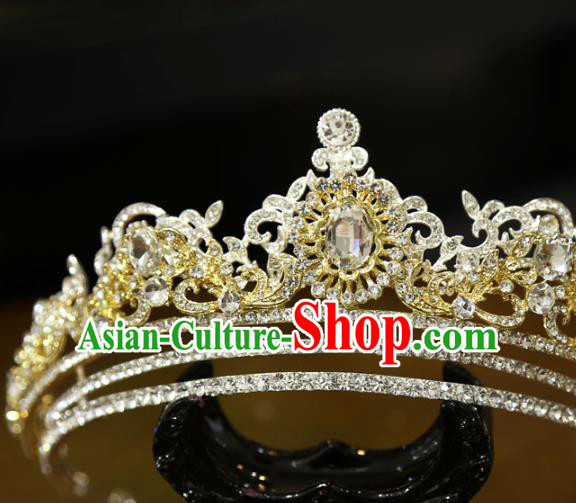Top Europe Princess Hair Jewelry Handmade Bride Hair Accessories Wedding Crystal Royal Crown