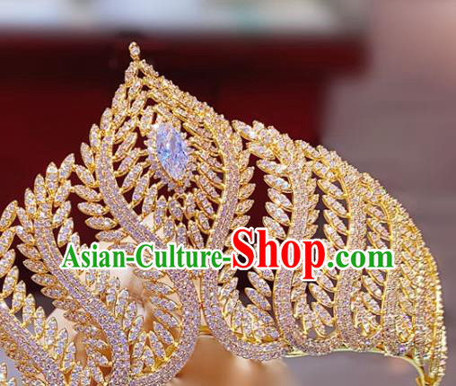 Top Europe Princess Hair Jewelry Wedding Bride Hair Accessories Baroque Golden Royal Crown Top Europe Princess Hair Jewelry Wedding Bride Hair Accessories Baroque Golden Royal Crown