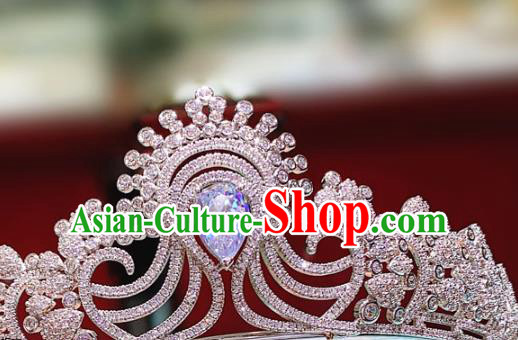 Top Europe Wedding Bride Hair Accessories Baroque Hair Jewelry Princess Zircon Royal Crown Top Europe Wedding Bride Hair Accessories Baroque Hair Jewelry Princess Zircon Royal Crown