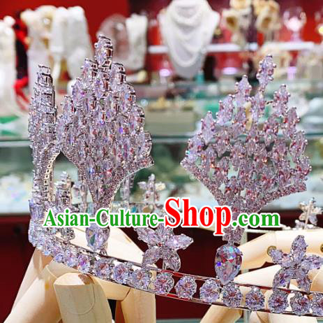 Top Europe Wedding Hair Accessories Princess Zircon Royal Crown Baroque Bride Hair Jewelry Top Europe Wedding Hair Accessories Princess Zircon Royal Crown Baroque Bride Hair Jewelry