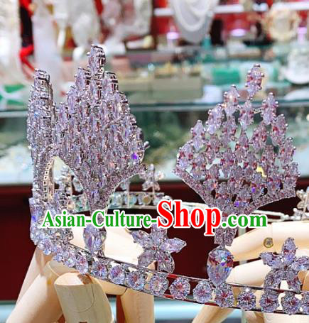 Top Europe Wedding Hair Accessories Princess Zircon Royal Crown Baroque Bride Hair Jewelry Top Europe Wedding Hair Accessories Princess Zircon Royal Crown Baroque Bride Hair Jewelry