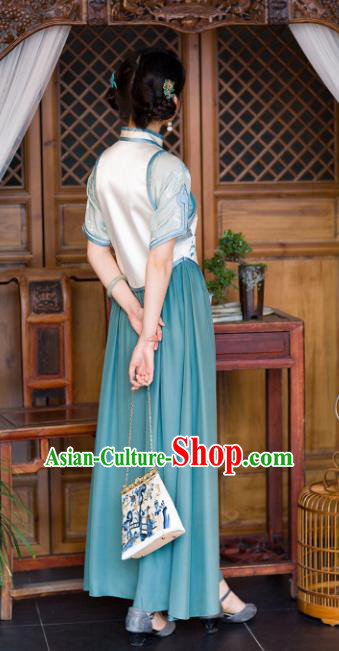 Chinese Traditional Embroidered Qipao Dress Silk Cheongsam Women Classical National Costume Chinese Traditional Embroidered Qipao Dress Silk Cheongsam Women Classical National Costume
