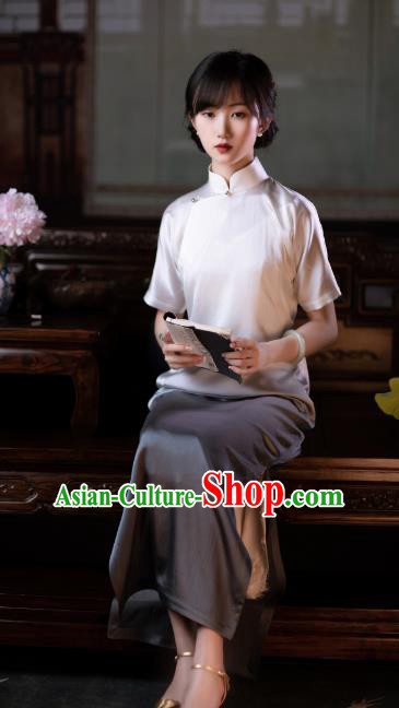 Chinese Traditional Qipao National Women Dress Classical Gradient Silk Cheongsam Costume Chinese Traditional Qipao National Women Dress Classical Gradient Silk Cheongsam Costume