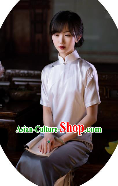 Chinese Traditional Qipao National Women Dress Classical Gradient Silk Cheongsam Costume Chinese Traditional Qipao National Women Dress Classical Gradient Silk Cheongsam Costume