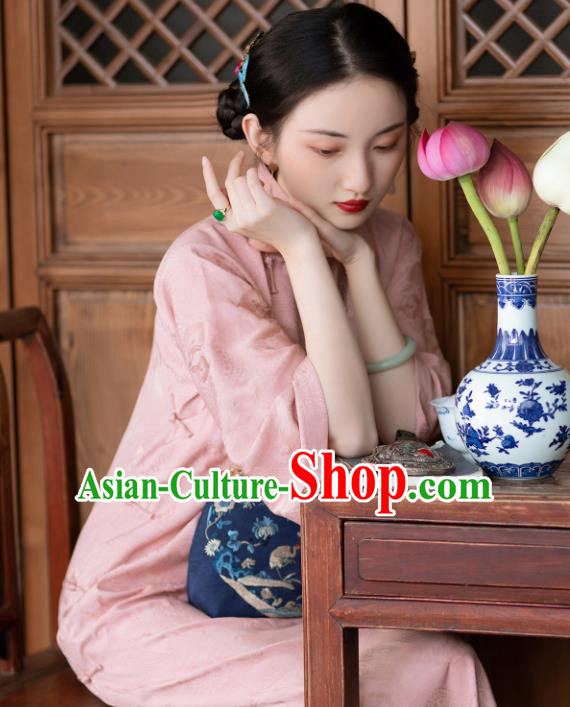 Chinese National Classical Qipao Dress Traditional Women Pink Silk Cheongsam Costume Chinese National Classical Qipao Dress Traditional Women Pink Silk Cheongsam Costume