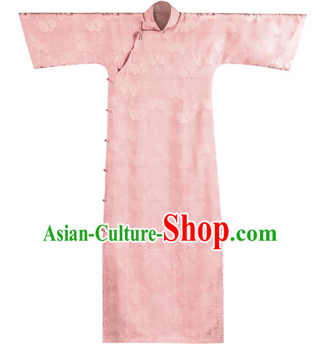 Chinese National Classical Qipao Dress Traditional Women Pink Silk Cheongsam Costume Chinese National Classical Qipao Dress Traditional Women Pink Silk Cheongsam Costume