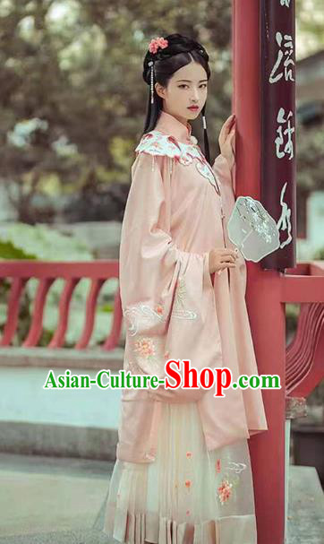 China Ancient Ming Dynasty Palace Lady Pink Hanfu Dress Traditional Court Princess Clothing China Ancient Ming Dynasty Palace Lady Pink Hanfu Dress Traditional Court Princess Clothing