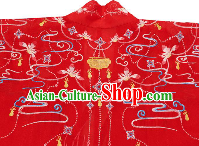 Traditional China Song Dynasty Wedding Clothing Ancient Royal Princess Embroidered Red Hanfu Dress Traditional China Song Dynasty Wedding Clothing Ancient Royal Princess Embroidered Red Hanfu Dress