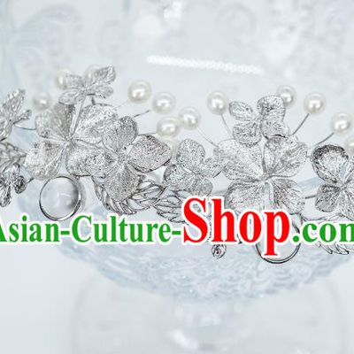 China Song Dynasty Empress Hair Sticks Ancient Palace Lady Silver Hydrangea Hairpins Hair Accessories