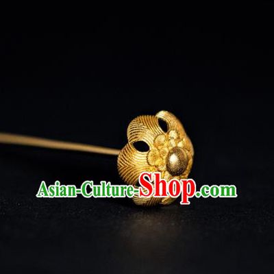 China Traditional Ming Dynasty Palace Hair Stick Ancient Court Empress Hair Accessories Gilding Hairpins