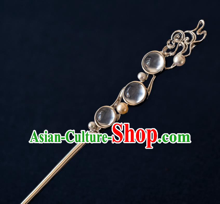 China Ancient Crystal Hair Stick Cloud Hair Accessories Traditional Tang Dynasty Hairpin China Ancient Crystal Hair Stick Cloud Hair Accessories Traditional Tang Dynasty Hairpin