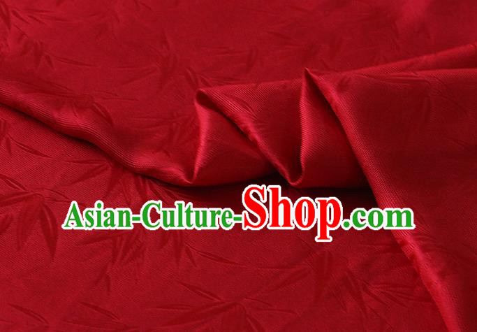 Asian Red Mulberry Silk Material Chinese Hanfu Cloth Traditional Bamboo Pattern Design Silk Fabric Asian Red Mulberry Silk Material Chinese Hanfu Cloth Traditional Bamboo Pattern Design Silk Fabric