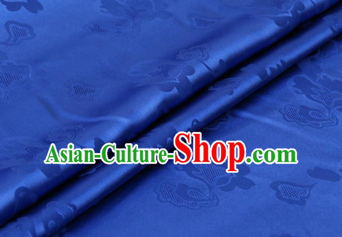 Asian Hanfu Royalblue Satin Cloth Chinese Traditional Pattern Design Mulberry Silk Fabric Silk Drapery Asian Hanfu Royalblue Satin Cloth Chinese Traditional Pattern Design Mulberry Silk Fabric Silk Drapery
