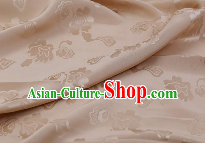 Khaki Asian Chinese Silk Drapery Traditional Pattern Design Mulberry Silk Fabric Hanfu Satin Cloth Khaki Asian Chinese Silk Drapery Traditional Pattern Design Mulberry Silk Fabric Hanfu Satin Cloth