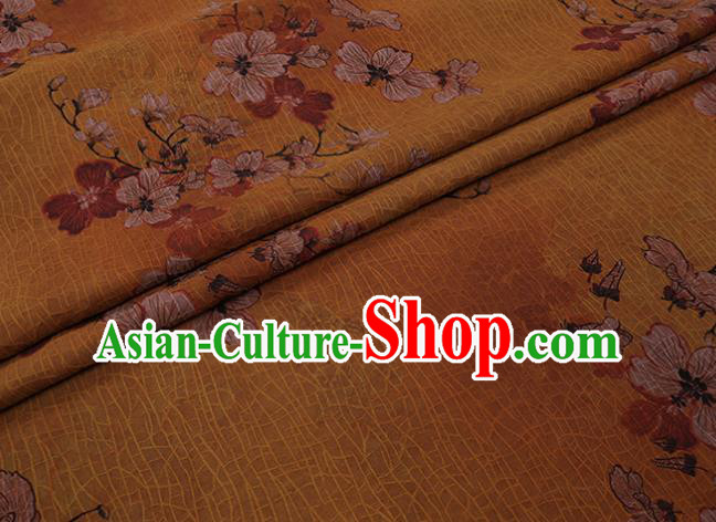 Chinese Classical Silk Drapery Asian Flowers Butterfly Pattern Design Silk Traditional Cheongsam Cloth Fabric Chinese Classical Silk Drapery Asian Flowers Butterfly Pattern Design Silk Traditional Cheongsam Cloth Fabric