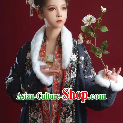 China Ancient Imperial Consort Embroidered Hanfu Clothing Traditional Song Dynasty Court Empress Historical Costumes
