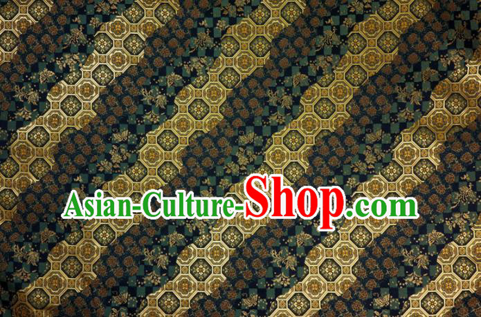 Japanese Traditional Sakura Pattern Design Brocade Nishijin Tapestry Satin Asian Kimono Black Fabric Japanese Traditional Sakura Pattern Design Brocade Nishijin Tapestry Satin Asian Kimono Black Fabric
