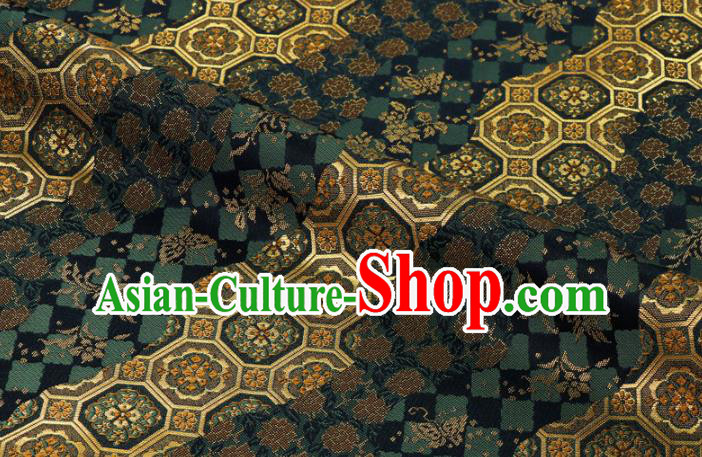 Japanese Traditional Sakura Pattern Design Brocade Nishijin Tapestry Satin Asian Kimono Black Fabric Japanese Traditional Sakura Pattern Design Brocade Nishijin Tapestry Satin Asian Kimono Black Fabric