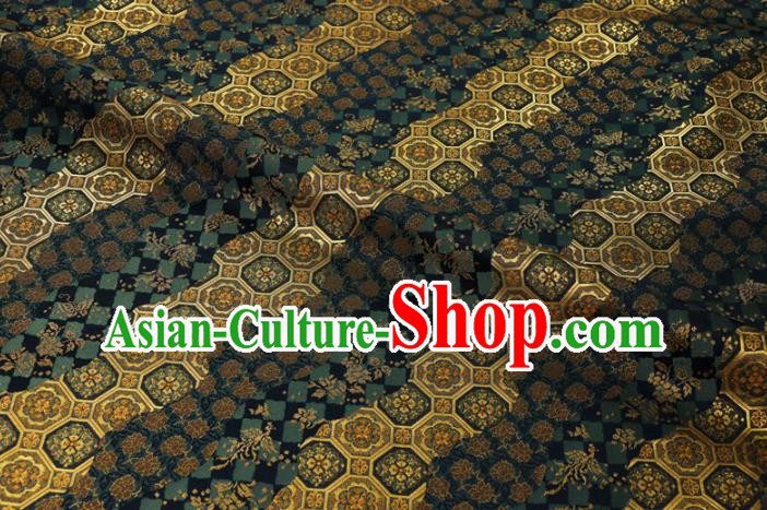 Japanese Traditional Sakura Pattern Design Brocade Nishijin Tapestry Satin Asian Kimono Black Fabric Japanese Traditional Sakura Pattern Design Brocade Nishijin Tapestry Satin Asian Kimono Black Fabric