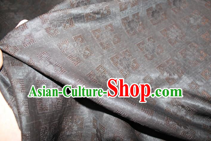 Chinese Classical Hollowed Pattern Silk Drapery Traditional Cheongsam Fabric Grey Gambiered Guangdong Gauze Chinese Classical Hollowed Pattern Silk Drapery Traditional Cheongsam Fabric Grey Gambiered Guangdong Gauze