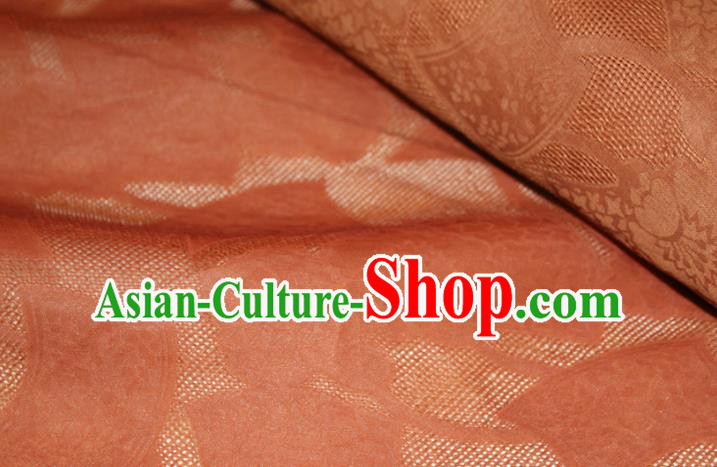 Chinese Classical Pattern Silk Drapery Traditional Gambiered Guangdong Gauze Cheongsam Rust Red Fabric Chinese Classical Pattern Silk Drapery Traditional Gambiered Guangdong Gauze Cheongsam Rust Red Fabric