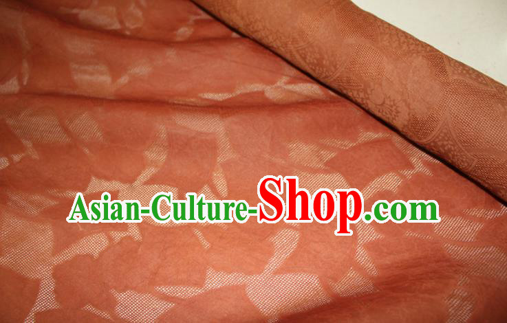 Chinese Classical Pattern Silk Drapery Traditional Gambiered Guangdong Gauze Cheongsam Rust Red Fabric Chinese Classical Pattern Silk Drapery Traditional Gambiered Guangdong Gauze Cheongsam Rust Red Fabric