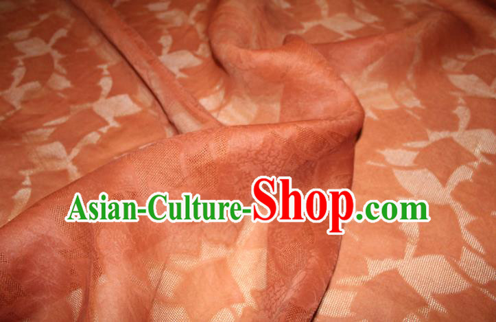 Chinese Classical Pattern Silk Drapery Traditional Gambiered Guangdong Gauze Cheongsam Rust Red Fabric Chinese Classical Pattern Silk Drapery Traditional Gambiered Guangdong Gauze Cheongsam Rust Red Fabric