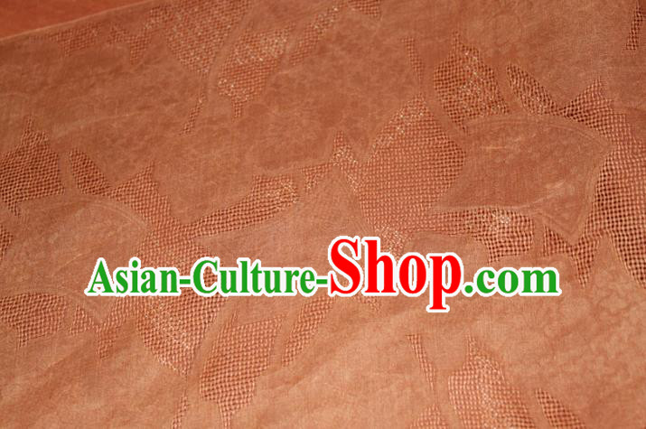 Chinese Classical Pattern Silk Drapery Traditional Gambiered Guangdong Gauze Cheongsam Rust Red Fabric Chinese Classical Pattern Silk Drapery Traditional Gambiered Guangdong Gauze Cheongsam Rust Red Fabric