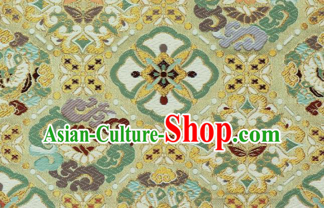 Asian Traditional Dragon Pattern Design Yellow Brocade Nishijin Tapestry Satin Japanese Kimono Cloth Fabric Asian Traditional Dragon Pattern Design Yellow Brocade Nishijin Tapestry Satin Japanese Kimono Cloth Fabric