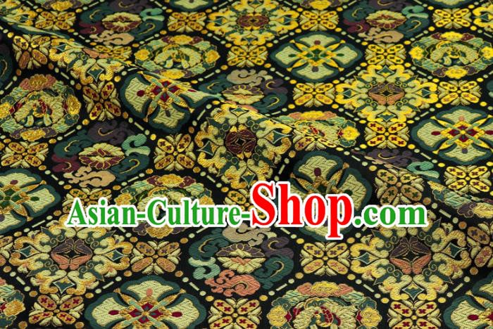 Asian Traditional Phoenix Pattern Design Brocade Nishijin Tapestry Satin Japanese Kimono Black Cloth Fabric Asian Traditional Phoenix Pattern Design Brocade Nishijin Tapestry Satin Japanese Kimono Black Cloth Fabric