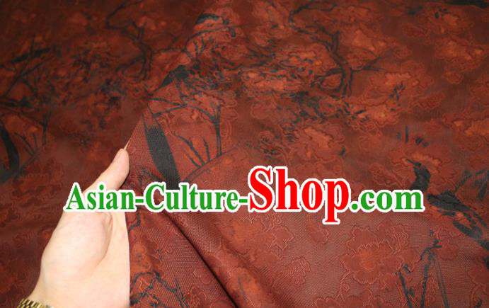 Chinese Classical Bamboo Pattern Silk Drapery Traditional Cheongsam Red Gambiered Guangdong Gauze Fabric Chinese Classical Bamboo Pattern Silk Drapery Traditional Cheongsam Red Gambiered Guangdong Gauze Fabric