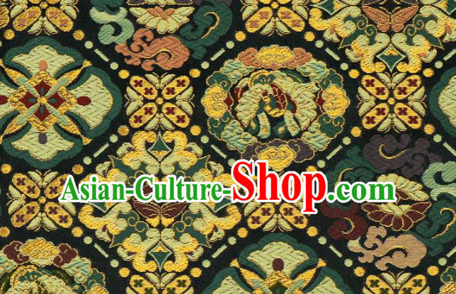 Asian Traditional Phoenix Pattern Design Brocade Nishijin Tapestry Satin Japanese Kimono Black Cloth Fabric Asian Traditional Phoenix Pattern Design Brocade Nishijin Tapestry Satin Japanese Kimono Black Cloth Fabric