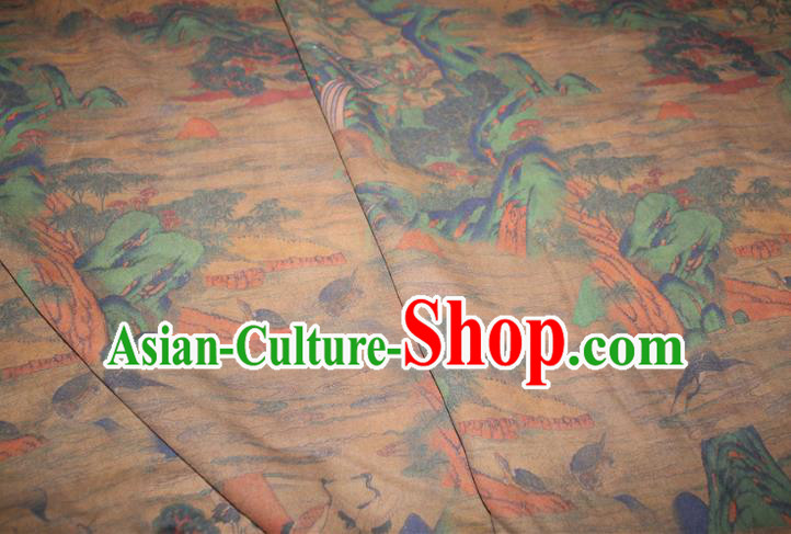 Chinese Cheongsam Red Satin Fabric Traditional Gambiered Guangdong Gauze Classical Lantern Pattern Silk Drapery Chinese Cheongsam Red Satin Fabric Traditional Gambiered Guangdong Gauze Classical Lantern Pattern Silk Drapery