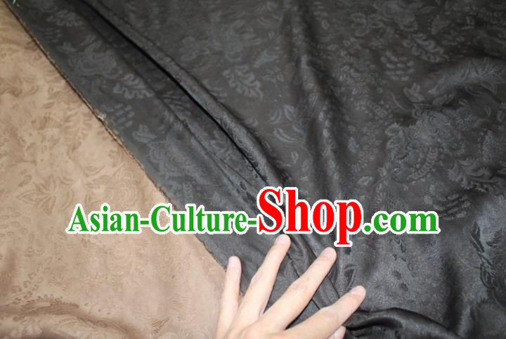 Chinese Cheongsam Satin Fabric Traditional Ginger Gambiered Guangdong Gauze Classical Pattern Silk Drapery Chinese Cheongsam Satin Fabric Traditional Ginger Gambiered Guangdong Gauze Classical Pattern Silk Drapery