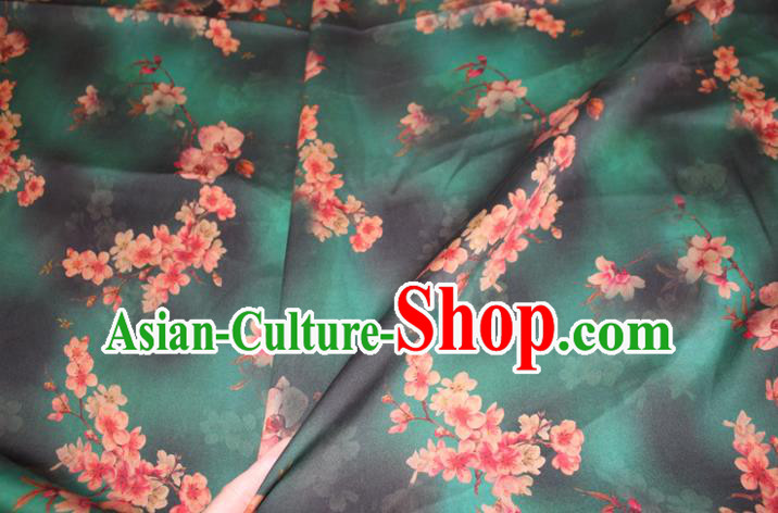 Chinese Traditional Cheongsam Gambiered Guangdong Gauze Classical Plum Blossom Pattern Silk Drapery Silk Fabric Chinese Traditional Cheongsam Gambiered Guangdong Gauze Classical Plum Blossom Pattern Silk Drapery Silk Fabric