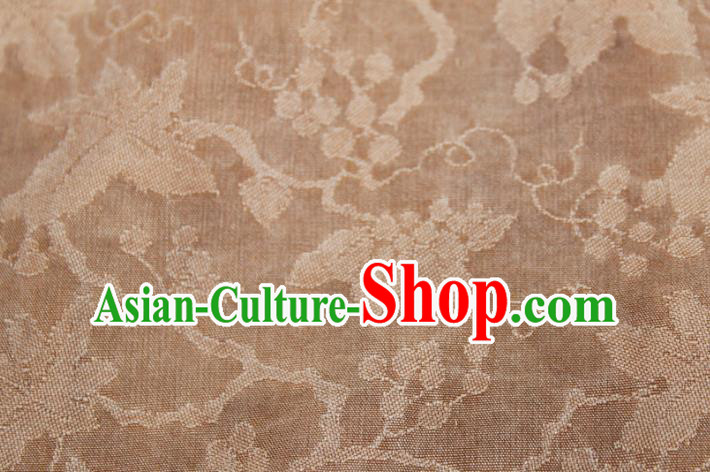 Chinese Classical Grape Pattern Silk Drapery Traditional Cheongsam Gambiered Guangdong Gauze Ginger Silk Fabric Chinese Classical Grape Pattern Silk Drapery Traditional Cheongsam Gambiered Guangdong Gauze Ginger Silk Fabric