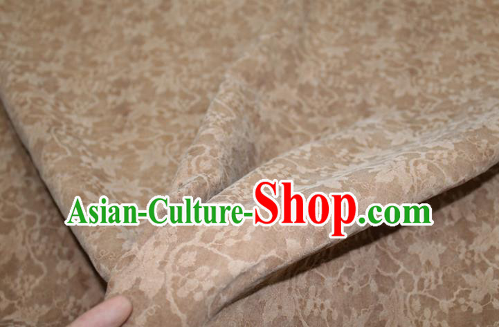Chinese Classical Grape Pattern Silk Drapery Traditional Cheongsam Gambiered Guangdong Gauze Ginger Silk Fabric Chinese Classical Grape Pattern Silk Drapery Traditional Cheongsam Gambiered Guangdong Gauze Ginger Silk Fabric
