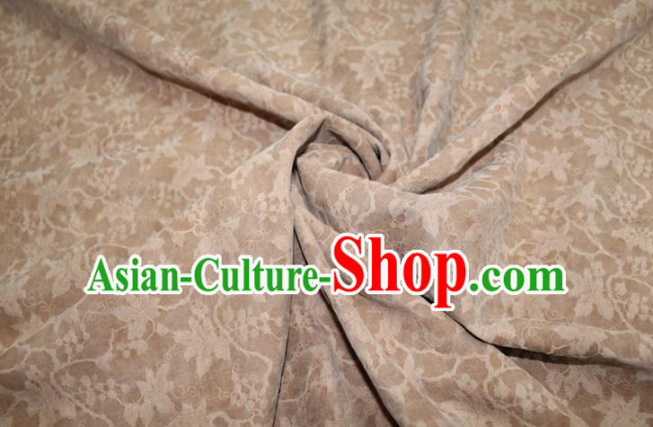 Chinese Classical Grape Pattern Silk Drapery Traditional Cheongsam Gambiered Guangdong Gauze Ginger Silk Fabric Chinese Classical Grape Pattern Silk Drapery Traditional Cheongsam Gambiered Guangdong Gauze Ginger Silk Fabric