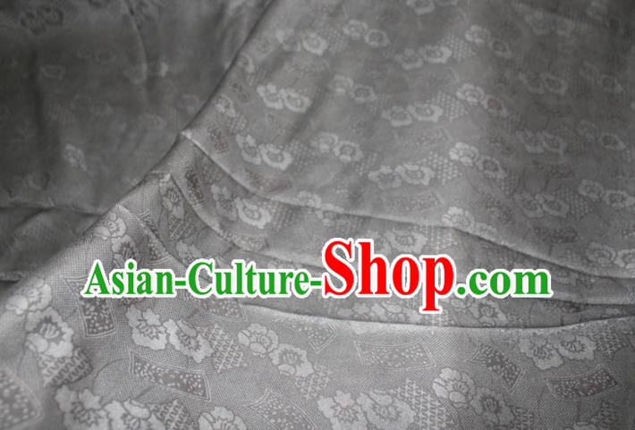 Chinese Black Silk Fabric Classical Flowers Pattern Silk Drapery Traditional Cheongsam Gambiered Guangdong Gauze Chinese Black Silk Fabric Classical Flowers Pattern Silk Drapery Traditional Cheongsam Gambiered Guangdong Gauze