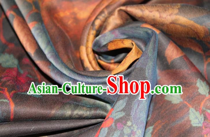 Chinese Classical Cranes Pattern Silk Drapery Red Gambiered Guangdong Gauze Traditional Cheongsam Fabric Chinese Classical Cranes Pattern Silk Drapery Red Gambiered Guangdong Gauze Traditional Cheongsam Fabric