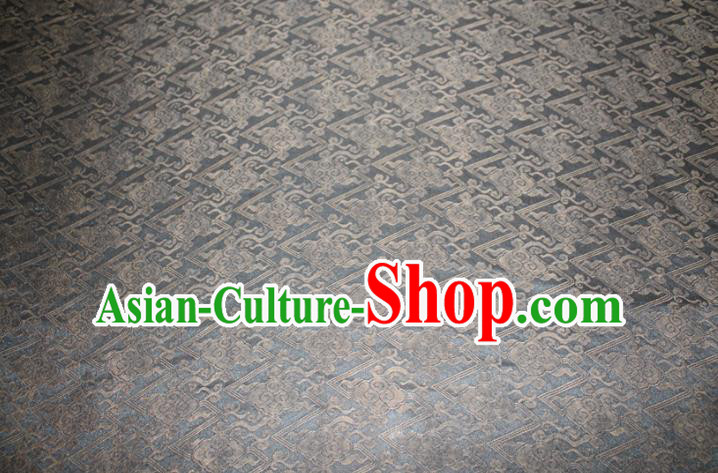 Chinese Traditional Grey Gambiered Guangdong Gauze Cheongsam Satin Fabric Classical Cloud Pattern Silk Drapery