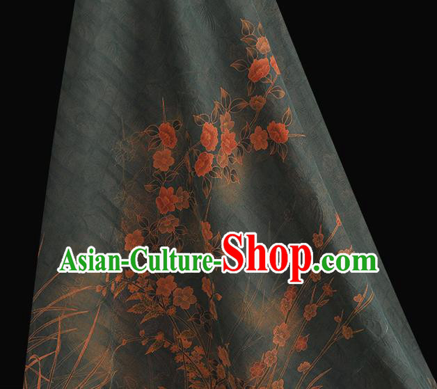 China Classical Jasmine Pattern Silk Fabric Cheongsam Cloth Traditional Jacquard Strovirens Satin China Classical Jasmine Pattern Silk Fabric Cheongsam Cloth Traditional Jacquard Strovirens Satin