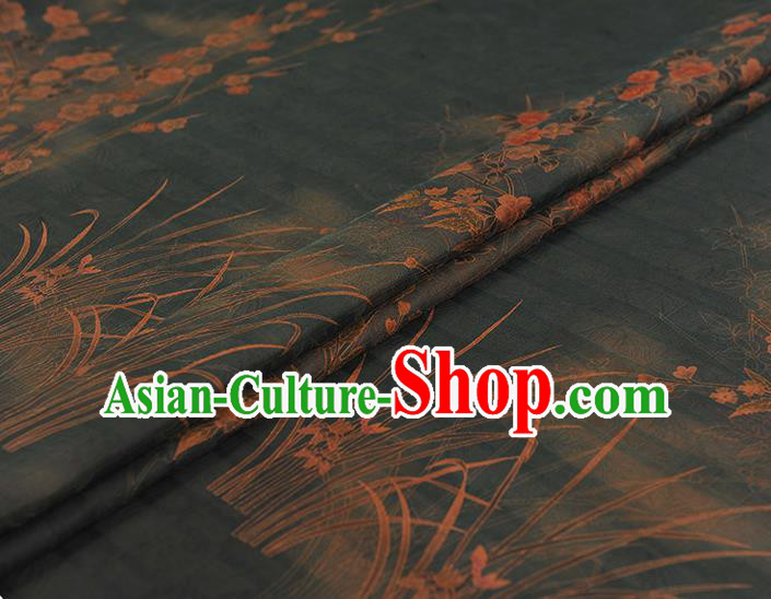 China Classical Jasmine Pattern Silk Fabric Cheongsam Cloth Traditional Jacquard Strovirens Satin China Classical Jasmine Pattern Silk Fabric Cheongsam Cloth Traditional Jacquard Strovirens Satin