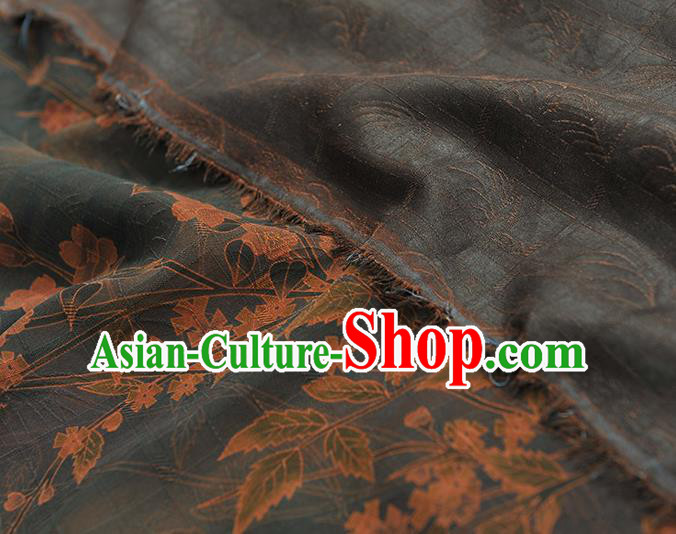 China Classical Jasmine Pattern Silk Fabric Cheongsam Cloth Traditional Jacquard Strovirens Satin China Classical Jasmine Pattern Silk Fabric Cheongsam Cloth Traditional Jacquard Strovirens Satin