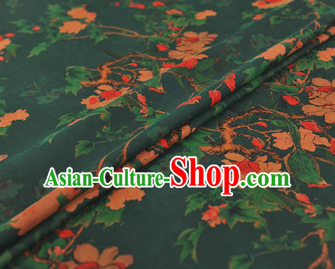 Chinese Green Gambiered Guangdong Gauze Traditional Cheongsam Silk Fabric Classical Begonia Pattern Silk Drapery Chinese Green Gambiered Guangdong Gauze Traditional Cheongsam Silk Fabric Classical Begonia Pattern Silk Drapery