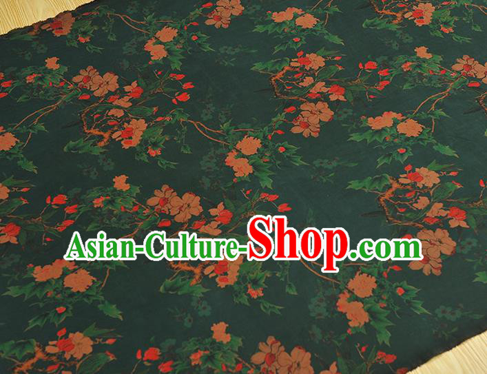 Chinese Green Gambiered Guangdong Gauze Traditional Cheongsam Silk Fabric Classical Begonia Pattern Silk Drapery Chinese Green Gambiered Guangdong Gauze Traditional Cheongsam Silk Fabric Classical Begonia Pattern Silk Drapery