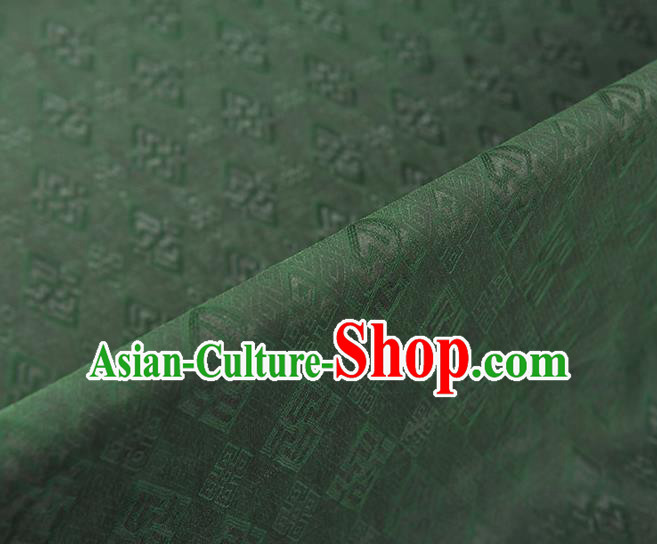 Chinese Traditional Green Silk Fabric Cheongsam Classical Rhombus Pattern Gambiered Guangdong Gauze Cloth Chinese Traditional Green Silk Fabric Cheongsam Classical Rhombus Pattern Gambiered Guangdong Gauze Cloth