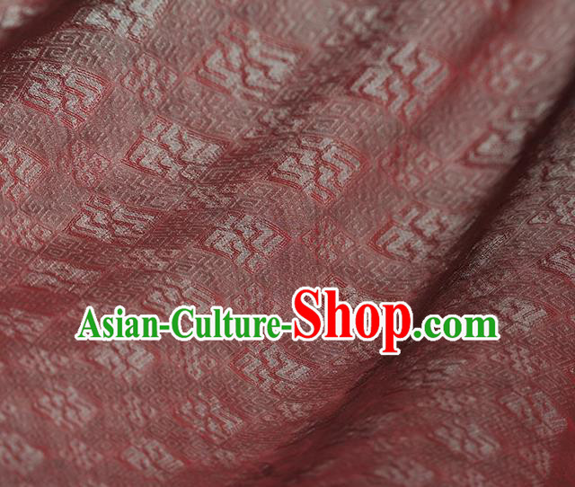 Chinese Cheongsam Classical Rhombus Pattern Gambiered Guangdong Gauze Cloth Traditional Red Silk Fabric Chinese Cheongsam Classical Rhombus Pattern Gambiered Guangdong Gauze Cloth Traditional Red Silk Fabric